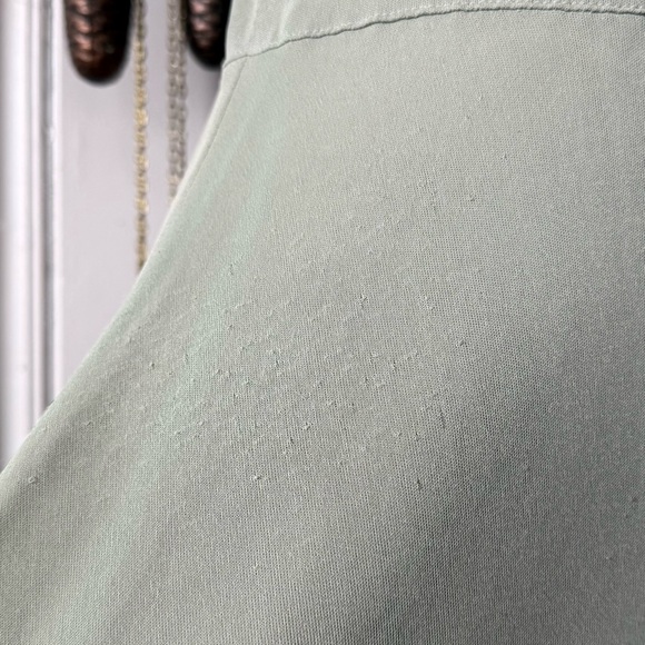 1970s Radley London Sage Green Drop Waist Vintage Designer Dress - Picture 7 of 10